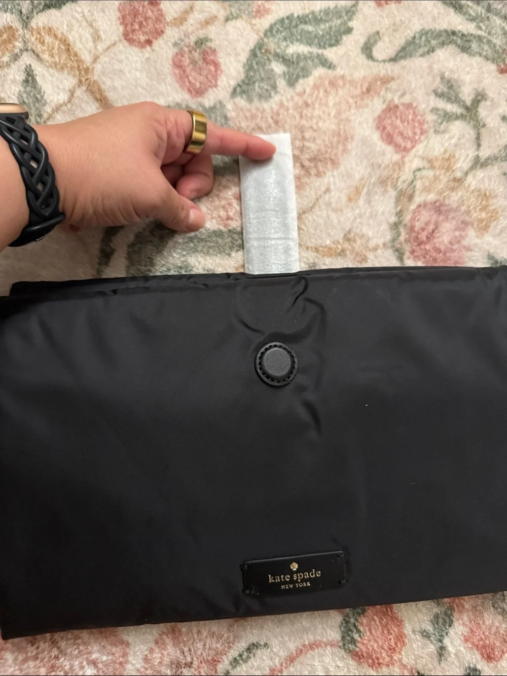 kate spade Black baby changing pad